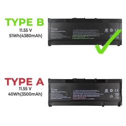 Bateria do portátil para HP PAVILION 15-CX 15-CX0020NR L08855-855 HSTNN-IB8L SR03XL