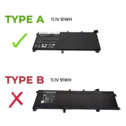 Bateria para laptop DELL PRECISION SÉRIE M3800 TIPO A