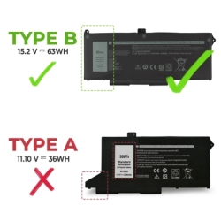 Bateria de laptop para DELL LATITUDE 5420 5520 PRECISION 3560 SERIES | RJ40G