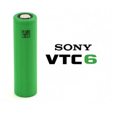 Célula de lítio 18650 Sony Murata VTC6 3000mAh 30A INR18650