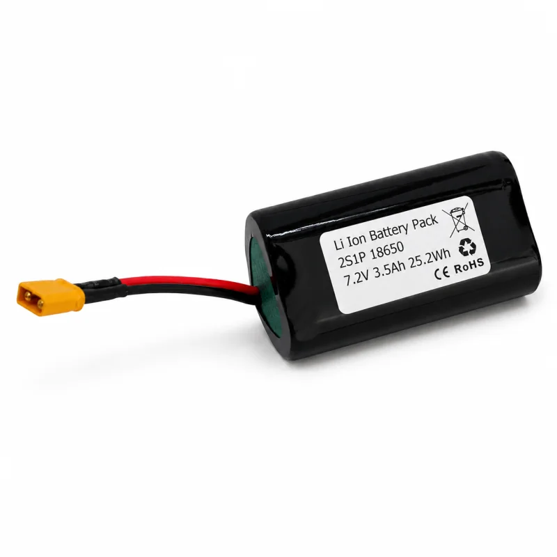 Bateria litio INNPO 18650 2S1P 7.2V 3.5Ah XT30