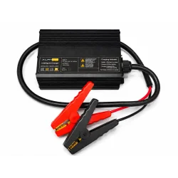 Carregador LiFePO4 50A para baterias de lítio 12.8V com pinças