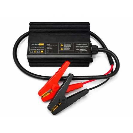 Carregador LiFePO4 50A para baterias de lítio 12.8V com pinças