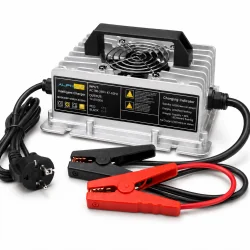 Carregador LiFePO4 30A para baterias de lítio 12.8V com pinças