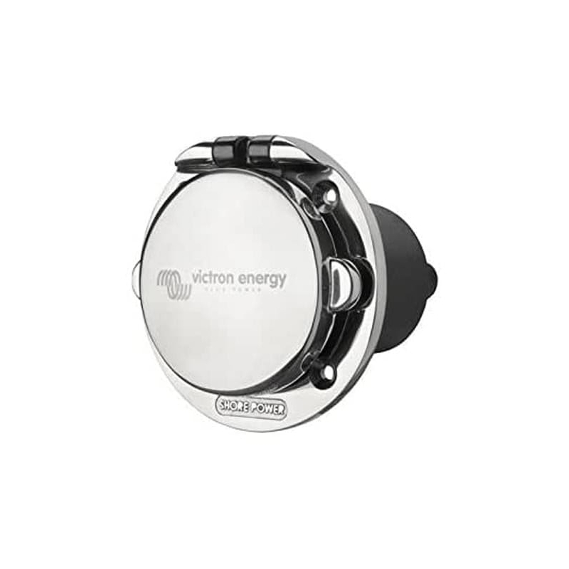 Tomada de cais stainless with cover 16A/250Vac (2p/3w) Victron Energy (SHP301602000)
