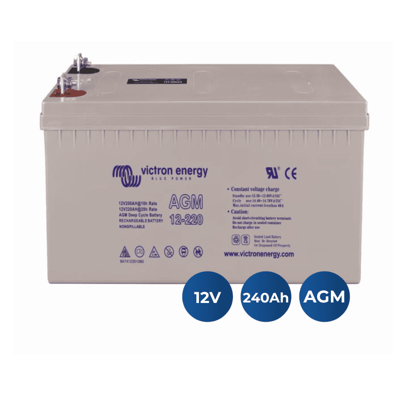 12V/240Ah Bateria AGM de ciclo profundo (M8) Victron Energy (BAT412124081)
