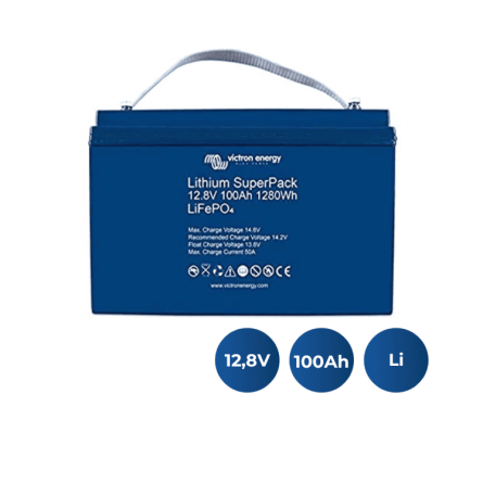 Bateria Lithium SuperPack 12,8V/100Ah-a (M8) Victron Energy (BAT512110712)