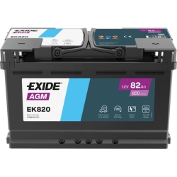 Bateria Exide Start Stop AGM EK820 82Ah