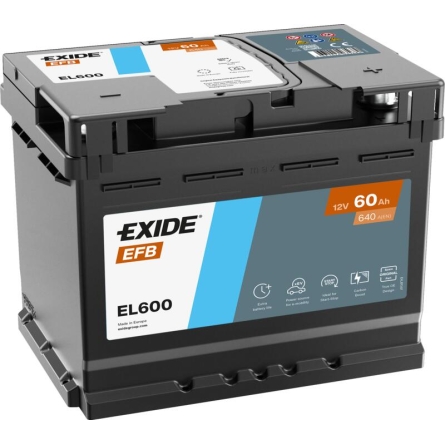 Bateria Exide EL600 Start-Stop EFB 60Ah