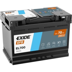 Bateria Exide Start Stop EFB EL700 70Ah