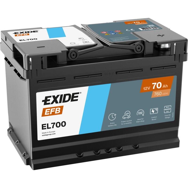 Bateria Exide EL700 Start-Stop EFB 70Ah