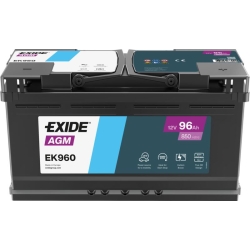 Bateria Exide Start Stop AGM EK960 96Ah