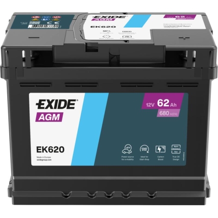 Bateria Exide EK620 Start-Stop AGM 62Ah