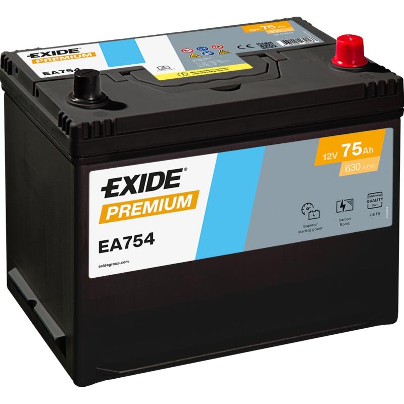 Bateria Exide Premium EA754 75Ah