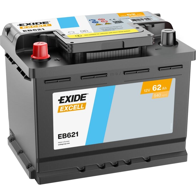 Bateria automóvel Exide Excell EB621 62Ah