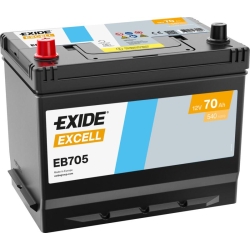 Bateria automóvel Exide Excell EB705 70Ah