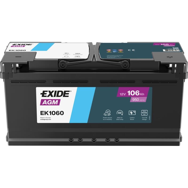 Bateria Exide Start Stop AGM EK1060 106Ah