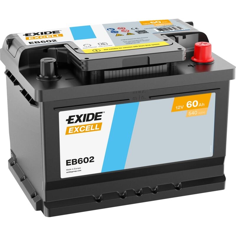 Bateria Exide Excell EB602 60Ah