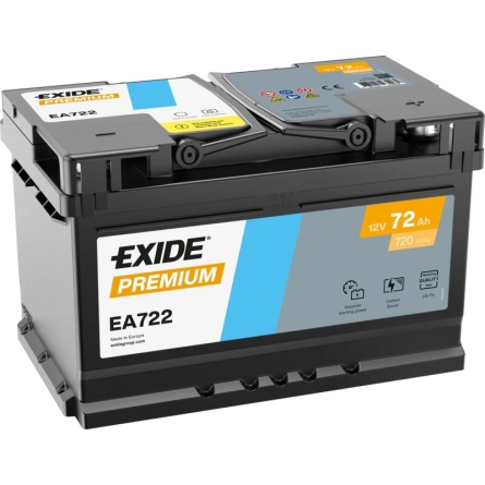 Bateria Exide Premium EA722 72Ah