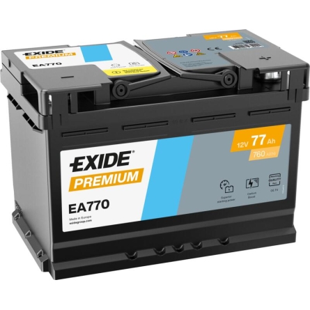 Bateria Exide Premium EA770 77Ah