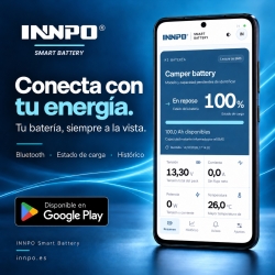 INNPO Smart Battery: monitorização Bluetooth no Android. Captura ilustrativa da aplicação.