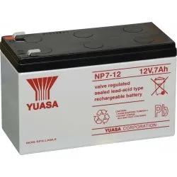 Bateria de Chumbo-Ácido AGM 12V 7Ah YUASA NP7-12