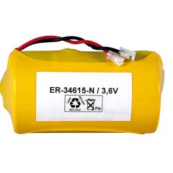 Bateria de Lítio ER34615 cabo e conector