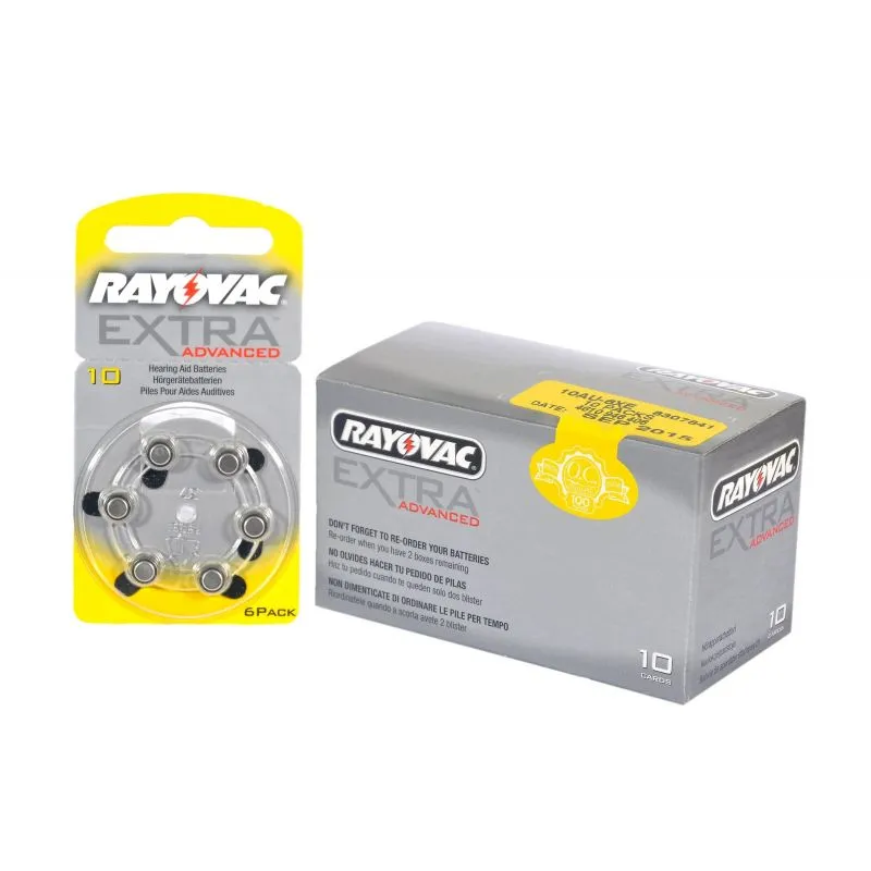 Pilas audífonos - Rayovac Extra 10 - Packs de 5 ó 10 estuches -Opticenter