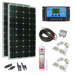 Kit solar 300W configurável à medida.