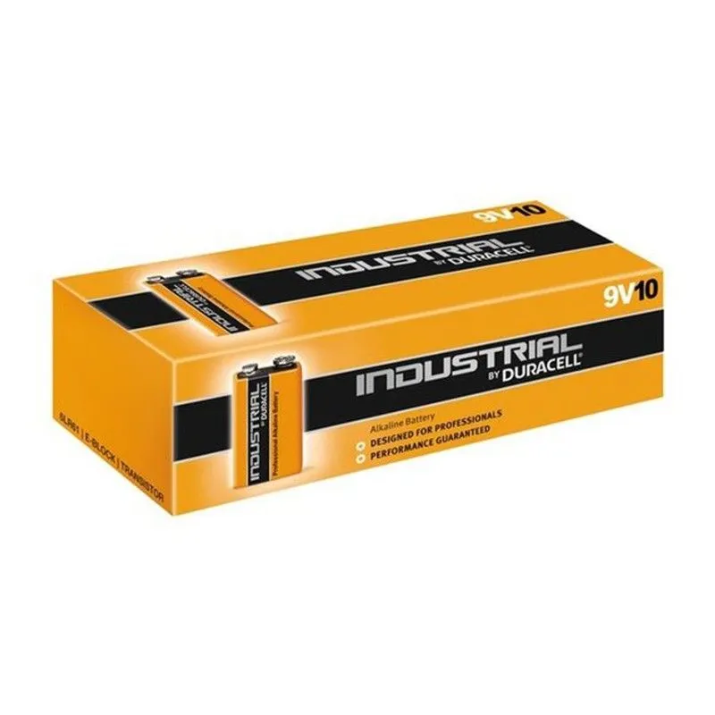 9V Duracell Industrial alcalina 6LR61 box 10 pz - TuttoBatterie