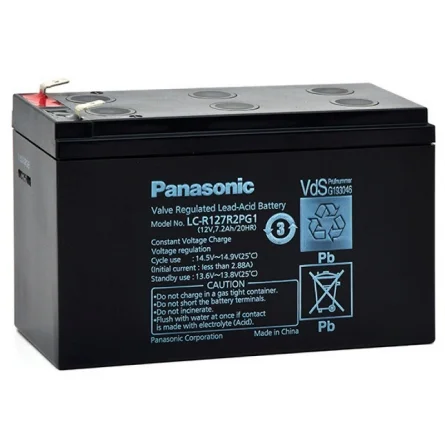 Bateria de Chumbo AGM 12V 7.2Ah Panasonic LC-R127R2PG1