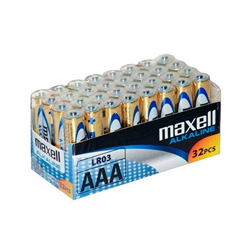 Pilhas Alcalinas Maxell AAA LR03 Alkaline (32 Unidades)