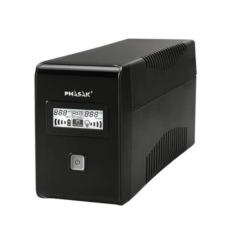 UPS Phasak 1000VA LCD USB com proteção para RJ45