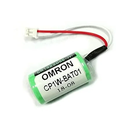 CP1W-BAT01 Bateria de Lítio (Pilha + Conector) para Controlador Lógico Programável (PLC) 3V - 850mAh Omron Série CP1