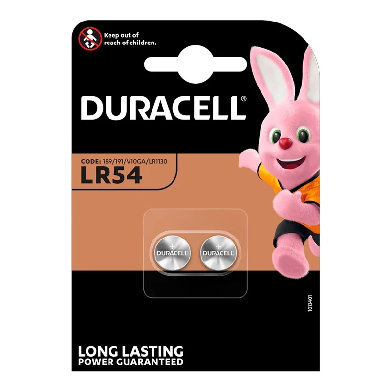 Pilhas Botão Alcalinas Duracell LR54 (2 Unidades)