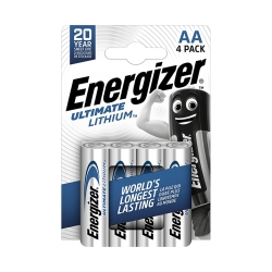 Bateria de Lítio Energizer Ultimate AA Bolha de 4