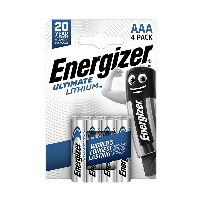 Pilhas de Lítio AAA Energizer Ultimate Lithium (4 Unidades)