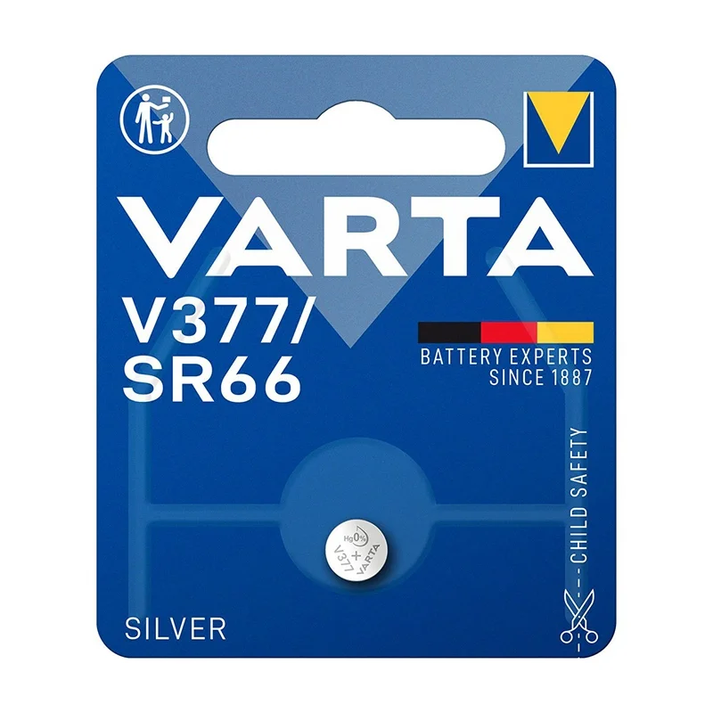 Pilhas Botão Óxido de Prata Varta V377 SR66 (1 Unidade)