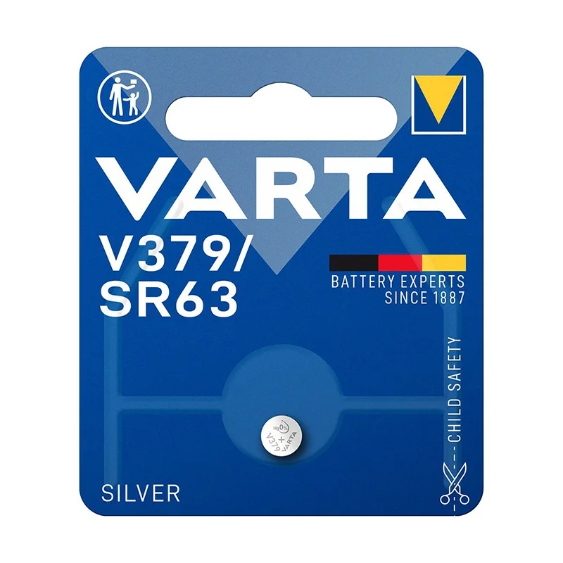 Pilhas Botão Óxido de Prata Varta V379 SR63 (1 Unidade)