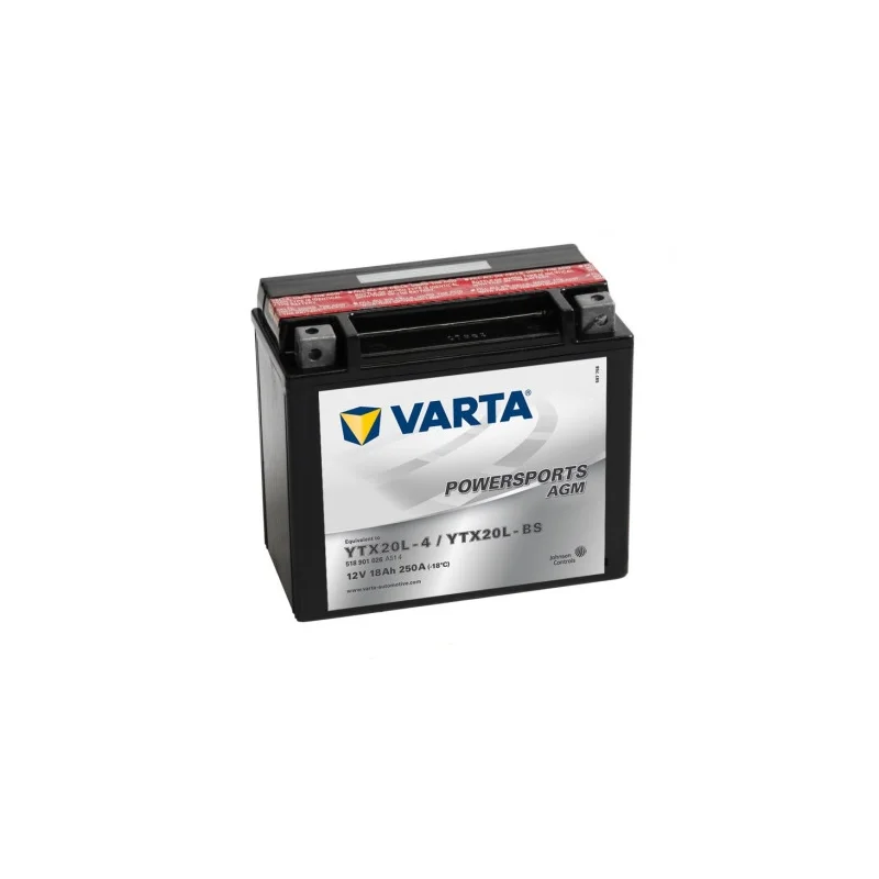 Bateria de Arranque Varta TX20L-4 YTX20L-BS 18Ah Powersports AGM