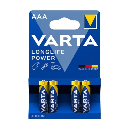 Pilhas Alcalinas Varta AAA Longlife Power (4 Unidades)