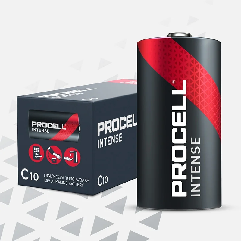 Pilhas Alcalinas Procell C Intense (10 Unidades)