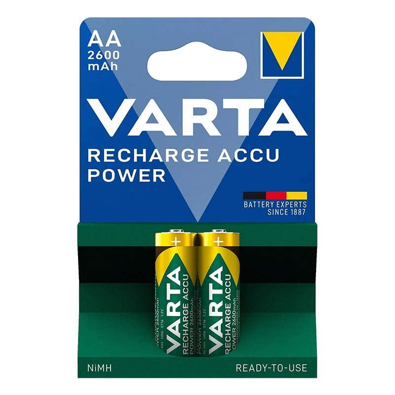 Pilhas AA Recarregáveis Varta 2600mah blister de 2 unidades