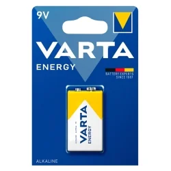 Pilhas Alcalinas Varta 9V Energy (1 Unidade)