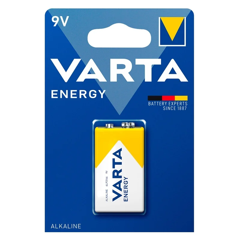 Pilhas Alcalinas Varta 9V Energy (1 Unidade)