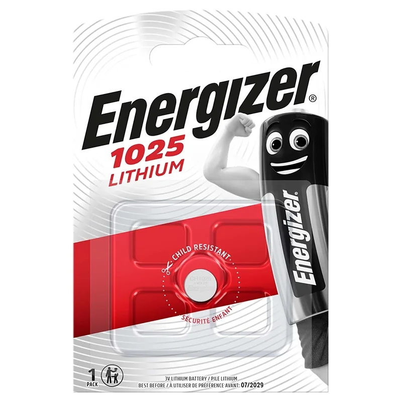 Pilhas Botão Lítio Energizer CR1025 Lithium (1 Unidade)