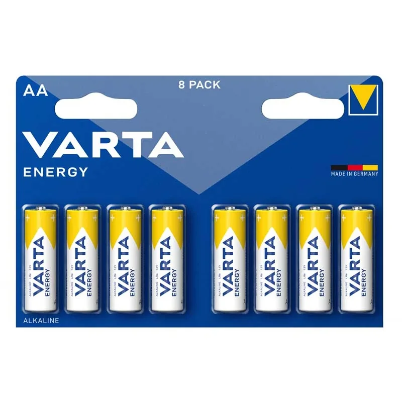Pilhas VARTA AA Energy 1,5 V - 8 pilhas