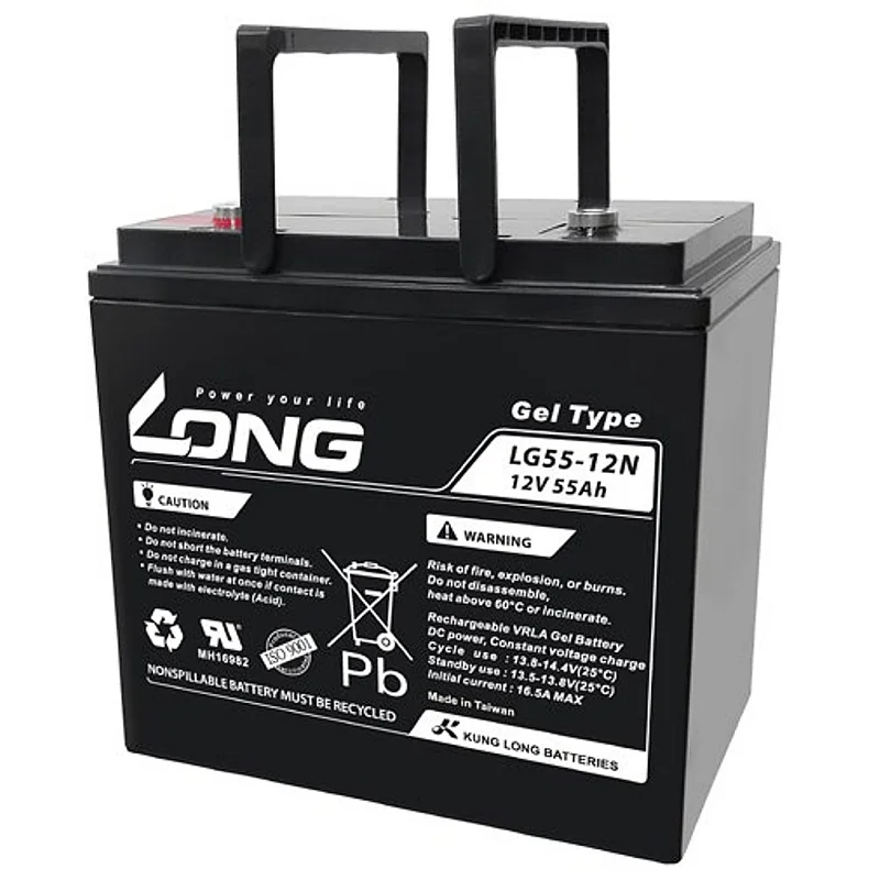 Bateria de Chumbo GEL 12V 55Ah LONG LG55-12N