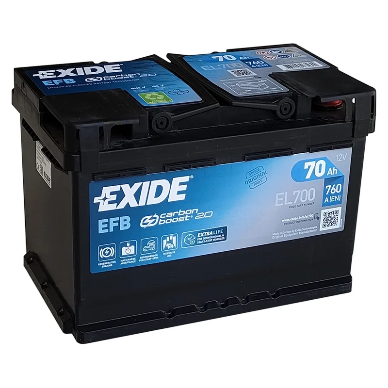 Bateria Exide Start Stop EFB EL700 70Ah