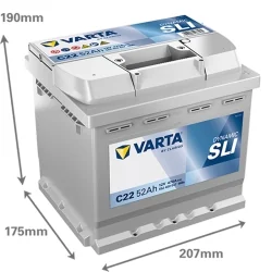 Bateria Varta C22 SLI 52Ah